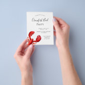 Crawfish boil partij roodkreeft flyer (Hand)