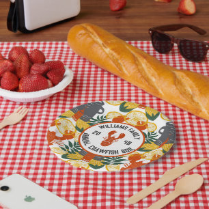 Crawfish Boil Party - Cajun Vis en zeevruchten vie Papieren Bordje