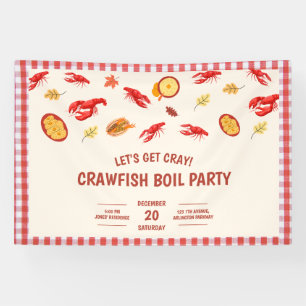 Crawfish Boil Party Picknick Viering Spandoek