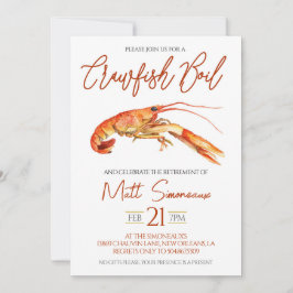 Crawfish Boil Pensioen Party Uitnodiging