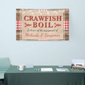 Crawfish Boil Rustic Couples Shower Verloving Spandoek (Beurs)