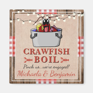 Crawfish Boil Rustic Engagement Party Magneet