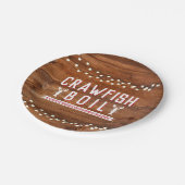 Crawfish Boil Rustic Engagement Party Papieren Bordje (Gekanteld)