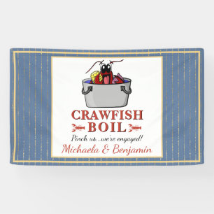 Crawfish Boil Seafood Blue Gold Engagement Party Spandoek