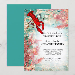 Crawfish Boil Seafood Summer Party Invision Kaart