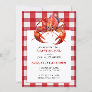 Crawfish Boil Seafood Summer Party Invision Kaart