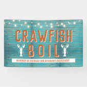 Crawfish Boil Special Event Blue Engagement Party Spandoek (Horizontaal)