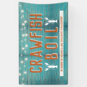 Crawfish Boil Special Event Blue Engagement Party Spandoek (Verticaal)