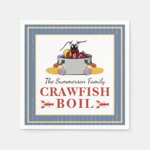 Crawfish Boil Summer Seafood Barbecue Party Servet