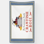 Crawfish Boil Summer Seafood Barbecue Party Spandoek (Verticaal)