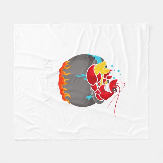 Crawfish Boil Tis The Season Crawdaddy Crayfish Fu Fleece Deken (Voorkant (Horizontaal))