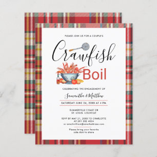 Crawfish Boil Verloving Seafood Party Invitation