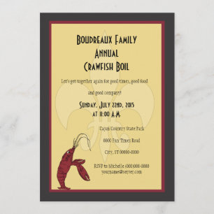 Crawfish Boil with Fleur de Lis Kaart