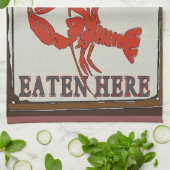 Crawfish bouilli mangé ici et serviette (Plié)