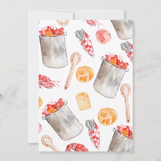 Crawfish bouillir babyshower invitation (Dos)