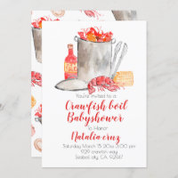 Crawfish bouillir babyshower invitation