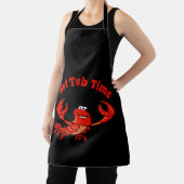 Crawfish Cartoon Design voegt tekst toe, Apron Schort (Insitu)