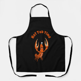 Crawfish Cartoon Design voegt tekst toe, Apron Schort