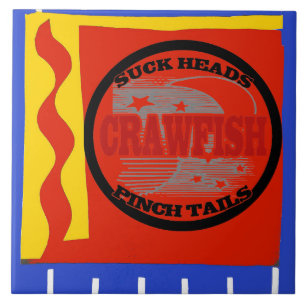 Crawfish, Dutch Delft Kijk Tegeltje