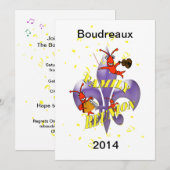 Crawfish Fleur de Lis Family Reunion Kaart (Voorkant / Achterkant)