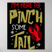 Crawfish Here To Nch Tail Lobster Crayfish Men Wom Poster (Voorkant)