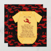 Crawfish Homard Garçon Bébé Douche Invitations (Devant / Derrière)