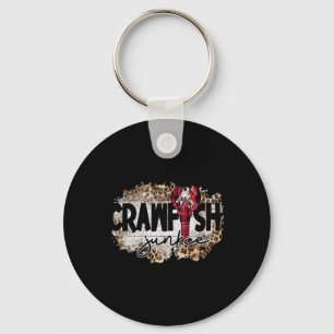 Crawfish Junkie Leopard Cajun Kreeft Voor Mannen V Sleutelhanger