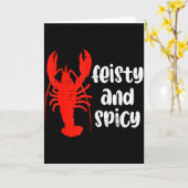 Crawfish Lobster Feisty And Scy Crayfish Men Women Kaart (Gele Bloem)