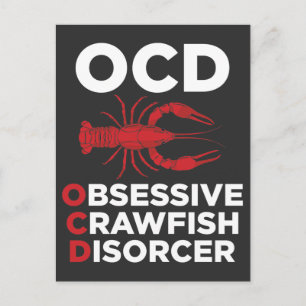 Crawfish OCD Obsessief Crawfish Disorder Zee Briefkaart
