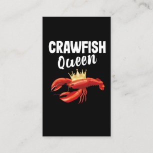 Crawfish Queen Zee Food Restaurant Lover Visitekaartje