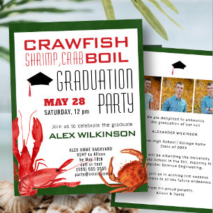Crawfish Seafood Boil 3 Foto Graduparty Kaart