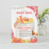 Crawfish Seafood Boil Baby Shower Invitation (Debout devant)