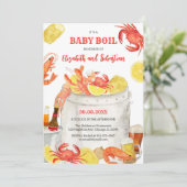 Crawfish Seafood Boil Baby Shower Invitation (Debout devant)
