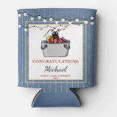 Crawfish Seafood Boil Blue Gold Graduparty Blikjeskoeler (Voorkant)