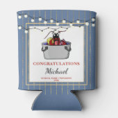 Crawfish Seafood Boil Blue Gold Graduparty Blikjeskoeler (Achterkant)