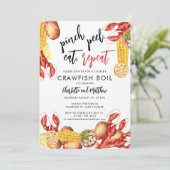 Crawfish Seafood Boil Engagement Party Kaart (Staand voorkant)