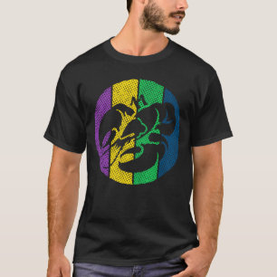 Crawfish Silhouette Mardi Gras Celebration T-shirt