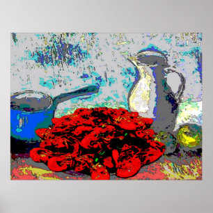 Crawfish still Life, Fauvism Poster