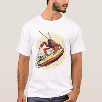 Crawfish surfplank t-shirt