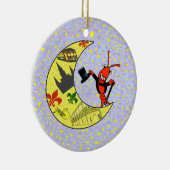 Crawfish Top Hat Crescent Moon Keramisch Ornament (Rechts)