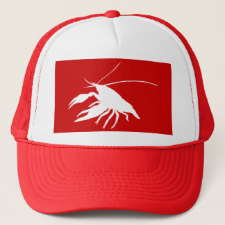 crawfish's silhouette (White) Trucker Pet