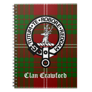 Crawford Clan Crest Tartan Notitieboek