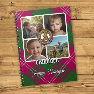 Crawford familie foto collage notitieboek