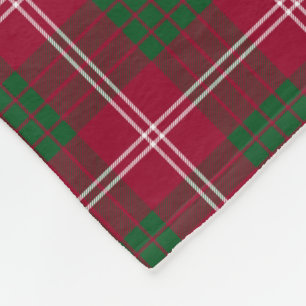 Crawford Family Tartan Pset Pattern Fleece Deken