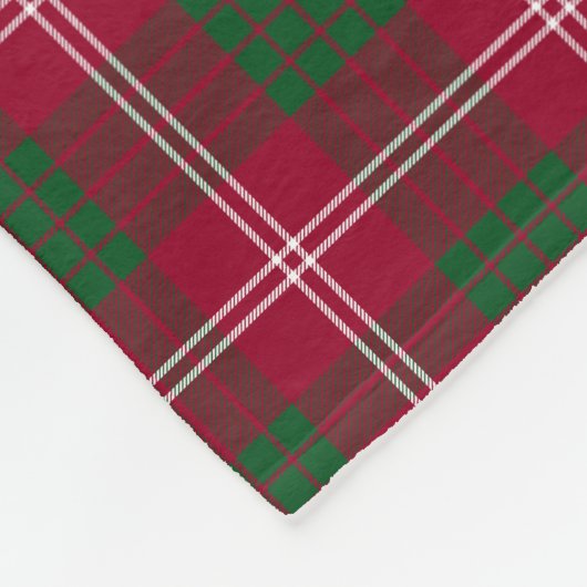 Crawford Family Tartan Pset Pattern Fleece Deken (Hoek)