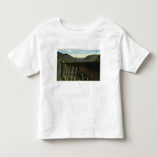 Crawford Notch Uitzicht van Frankenstein Trestle Kinder Shirts (Voorkant)