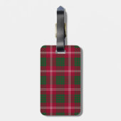 Crawford Tartan Pattern Bagagelabel (Achterkant verticaal)