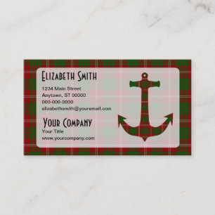 Crawford Tartan Pset Anchor Visitekaartje