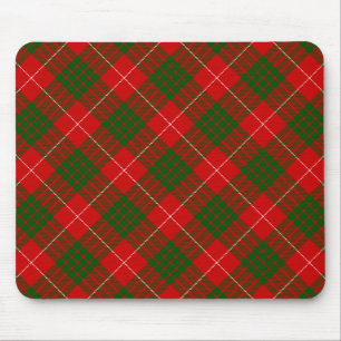 Crawford tartan red green plaid muismat