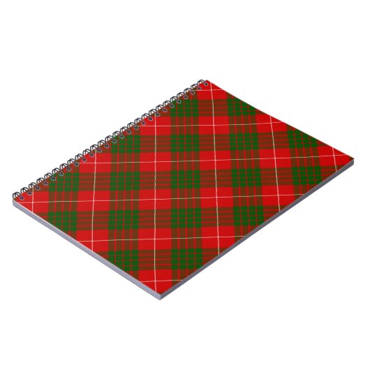 Crawford tartan red green plaid notitieboek (Linkerzijde)